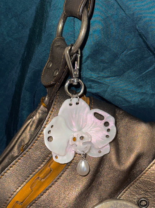 Butterfly Orchid Bag Charm