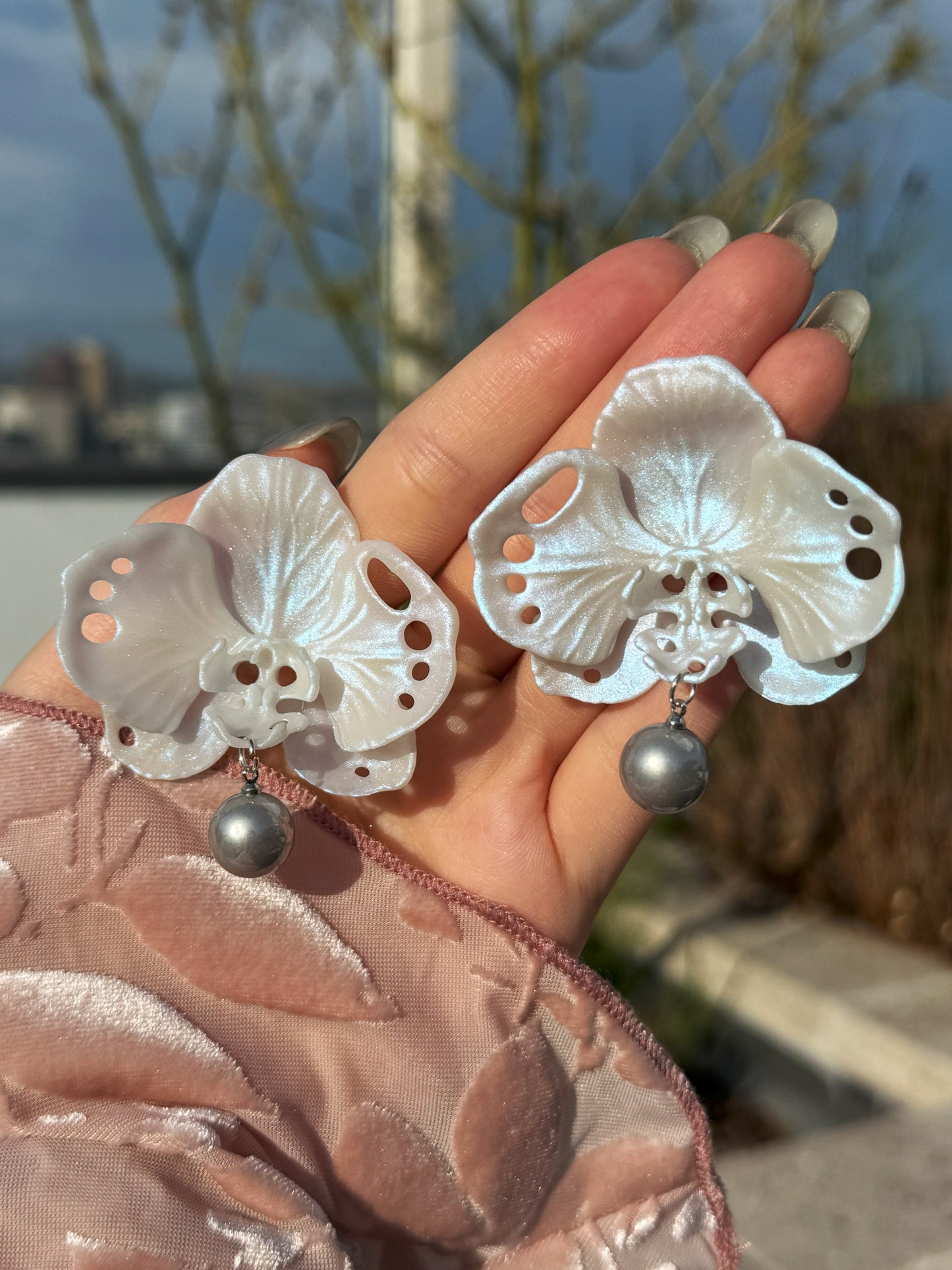 Butterfly Orchid Earrings