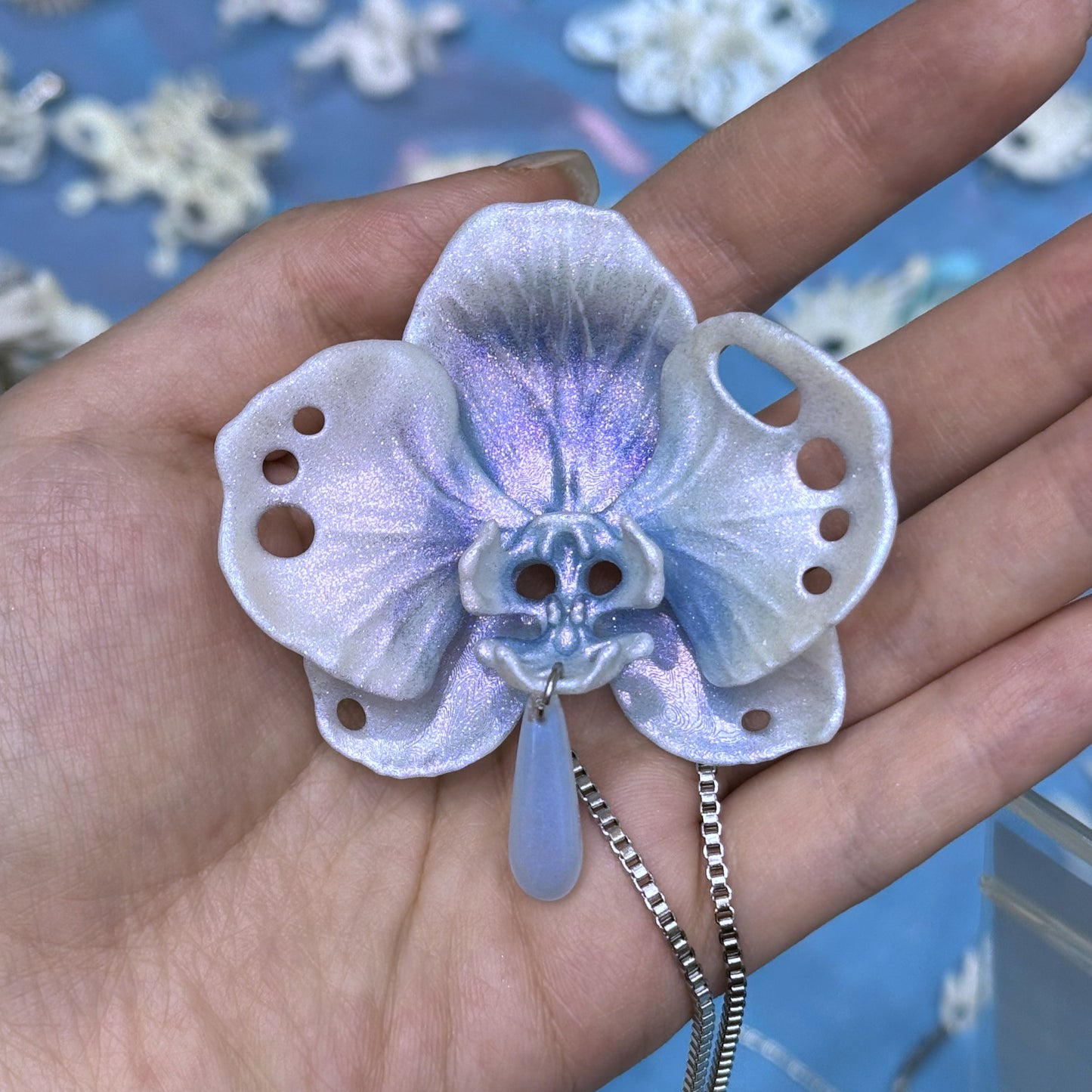 Butterfly Orchid Necklace