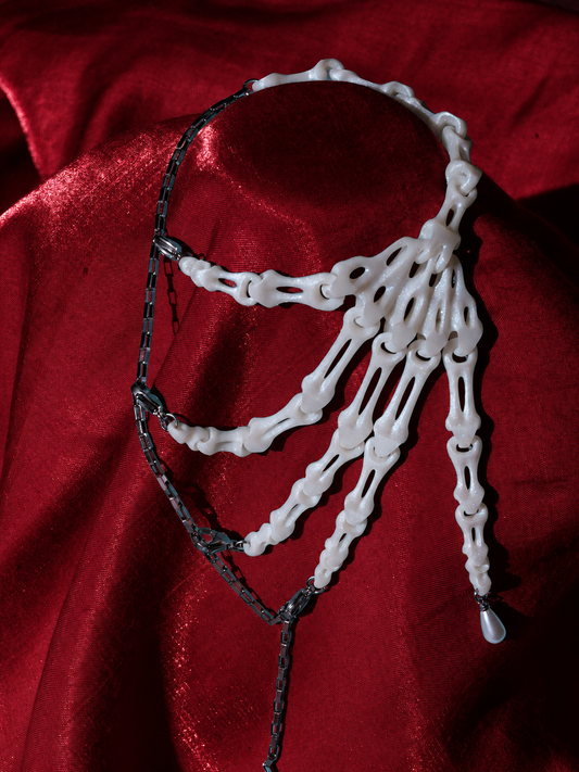 Skeleton Hand Necklace