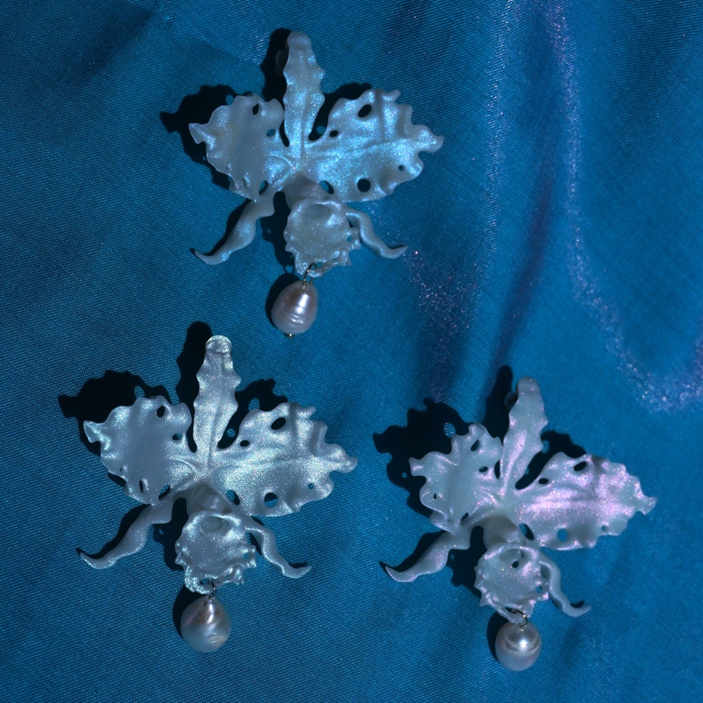 Cattleya Orchid Earrings