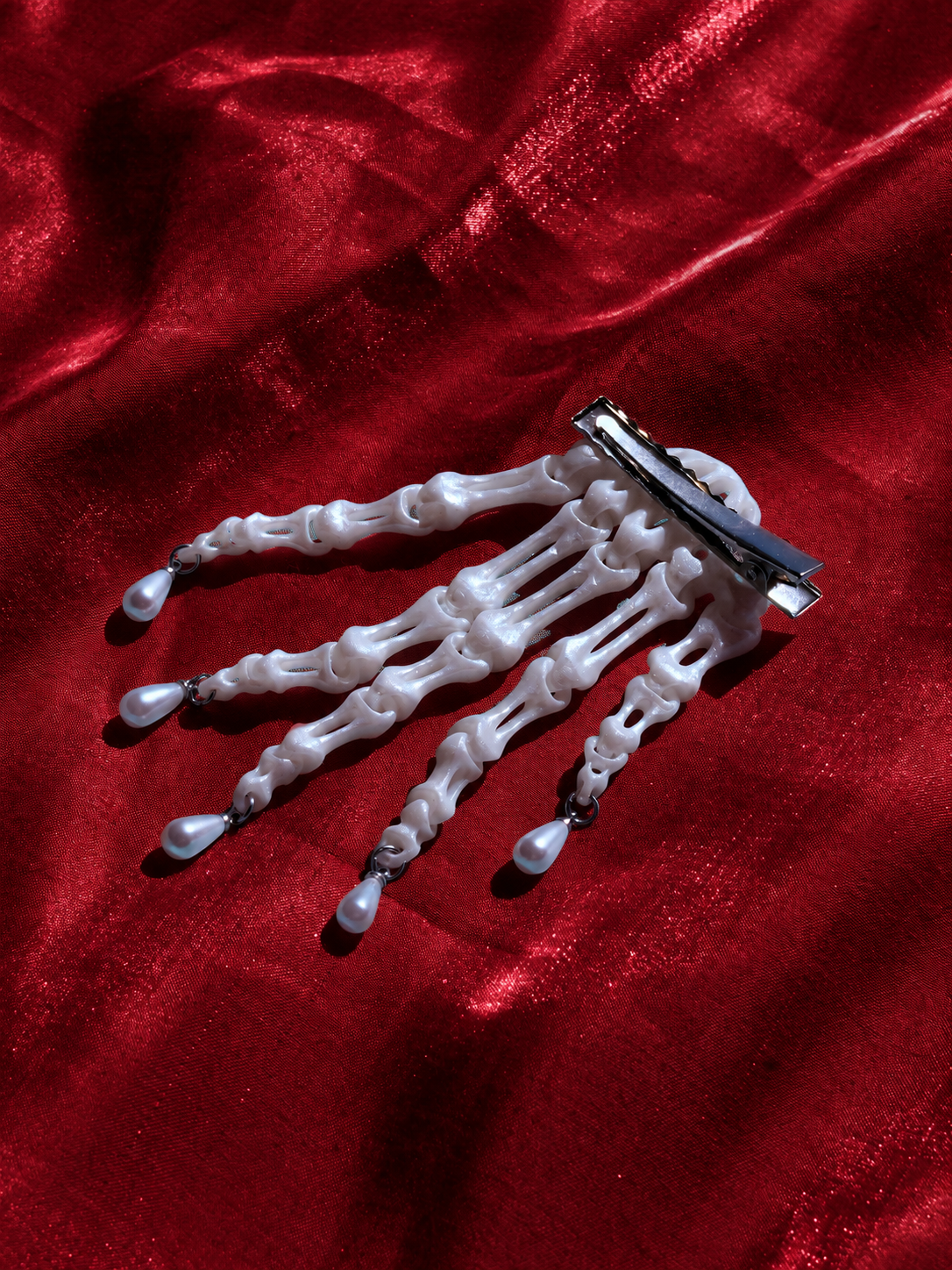 Skeleton Hand Hair Clip