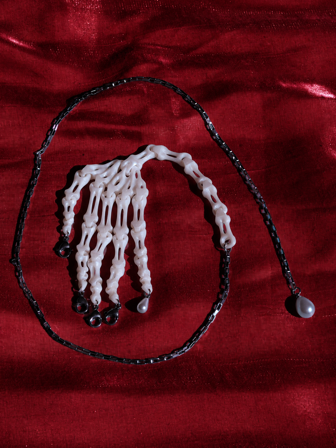 Skeleton Hand Necklace