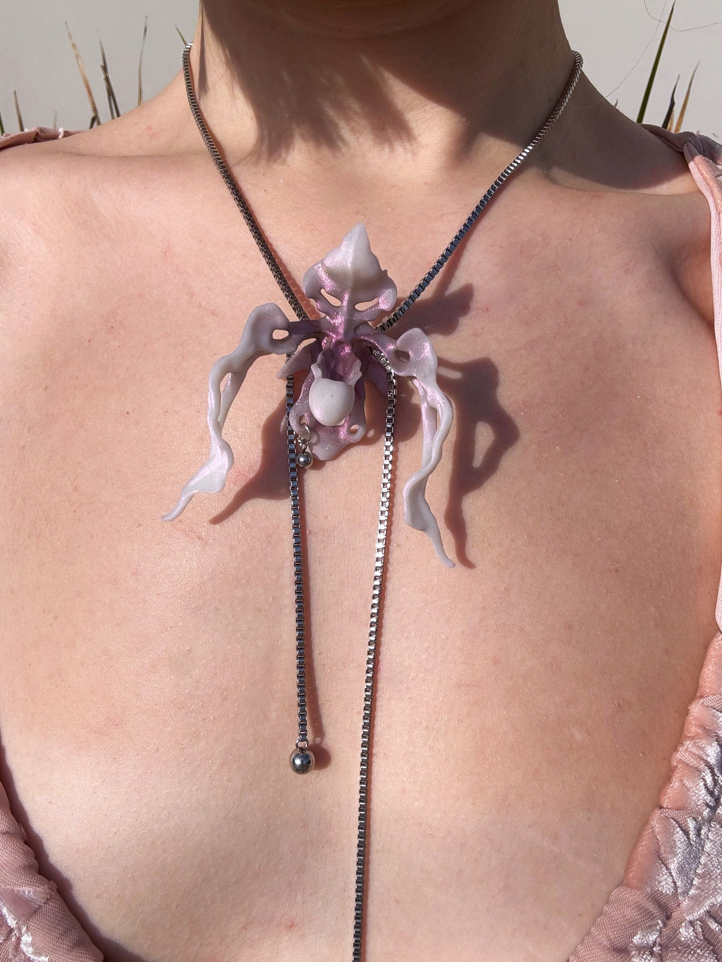 Lady’s Slipper Orchid Necklace