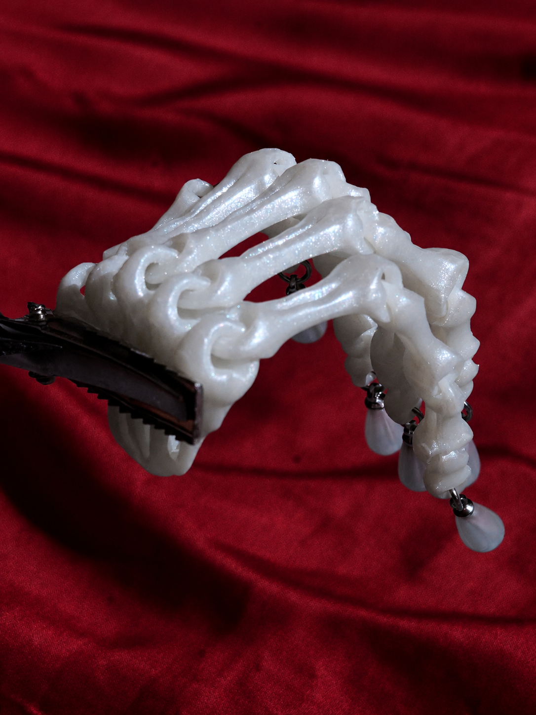 Skeleton Hand Hair Clip