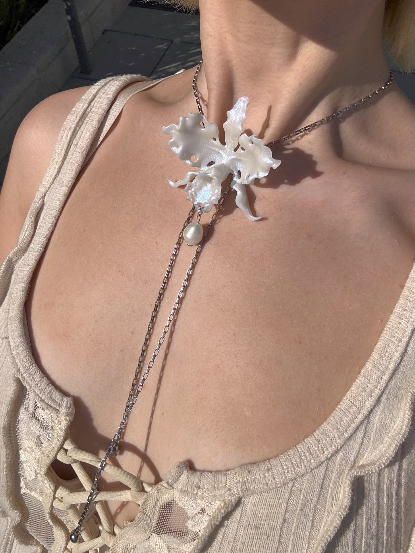 Cattleya Orchid Necklace