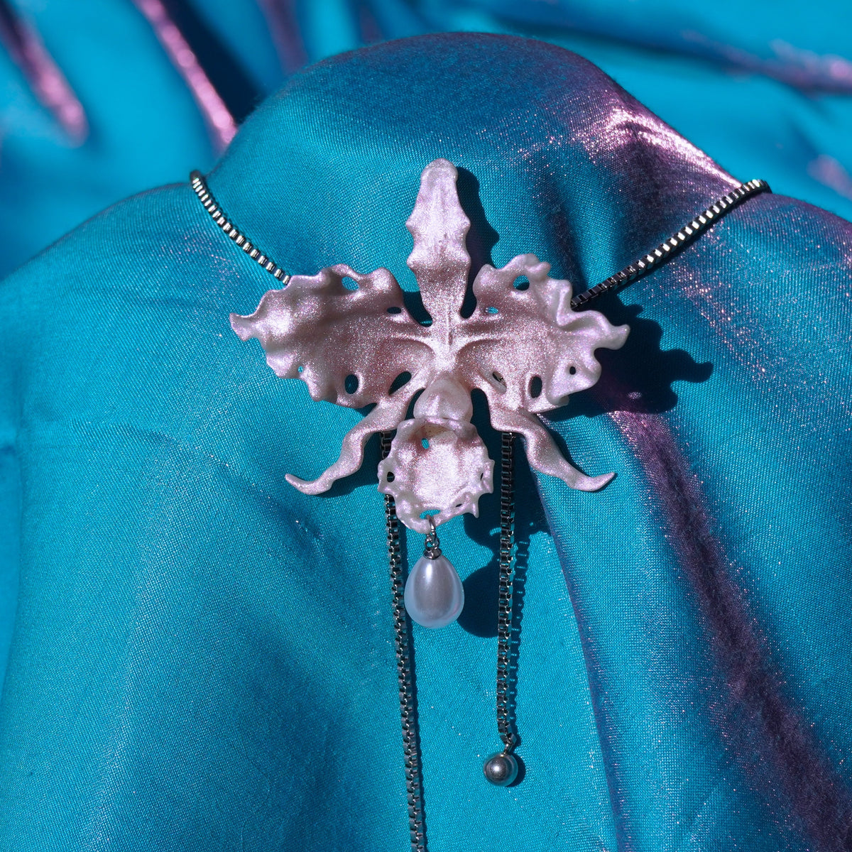 Cattleya Orchid Necklace