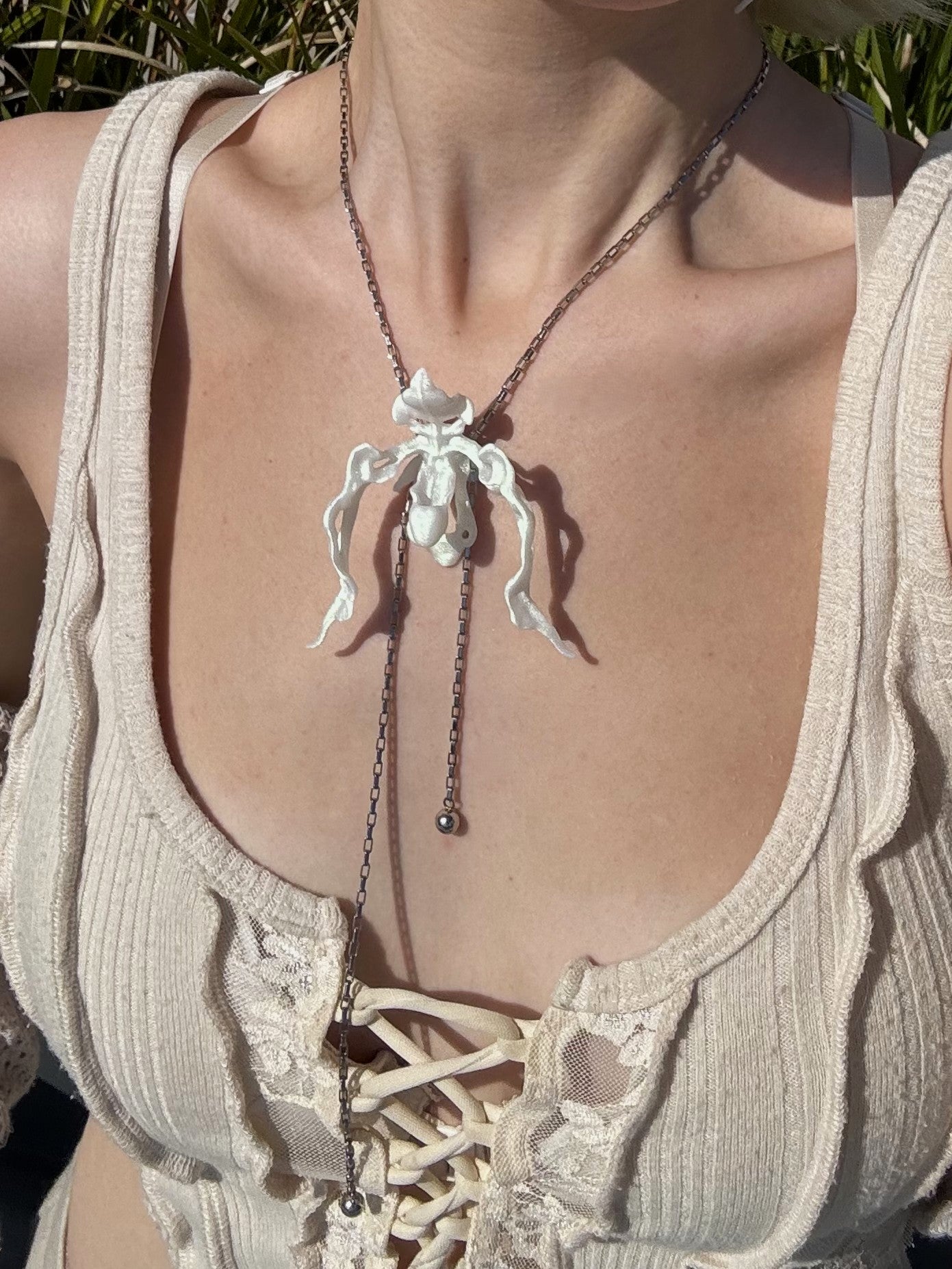 Lady’s Slipper Orchid Necklace