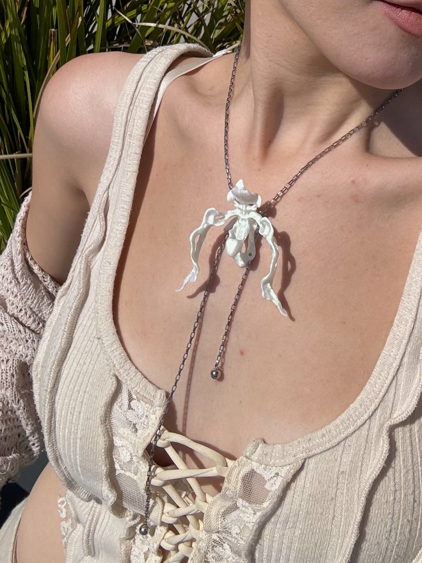 Lady’s Slipper Orchid Necklace