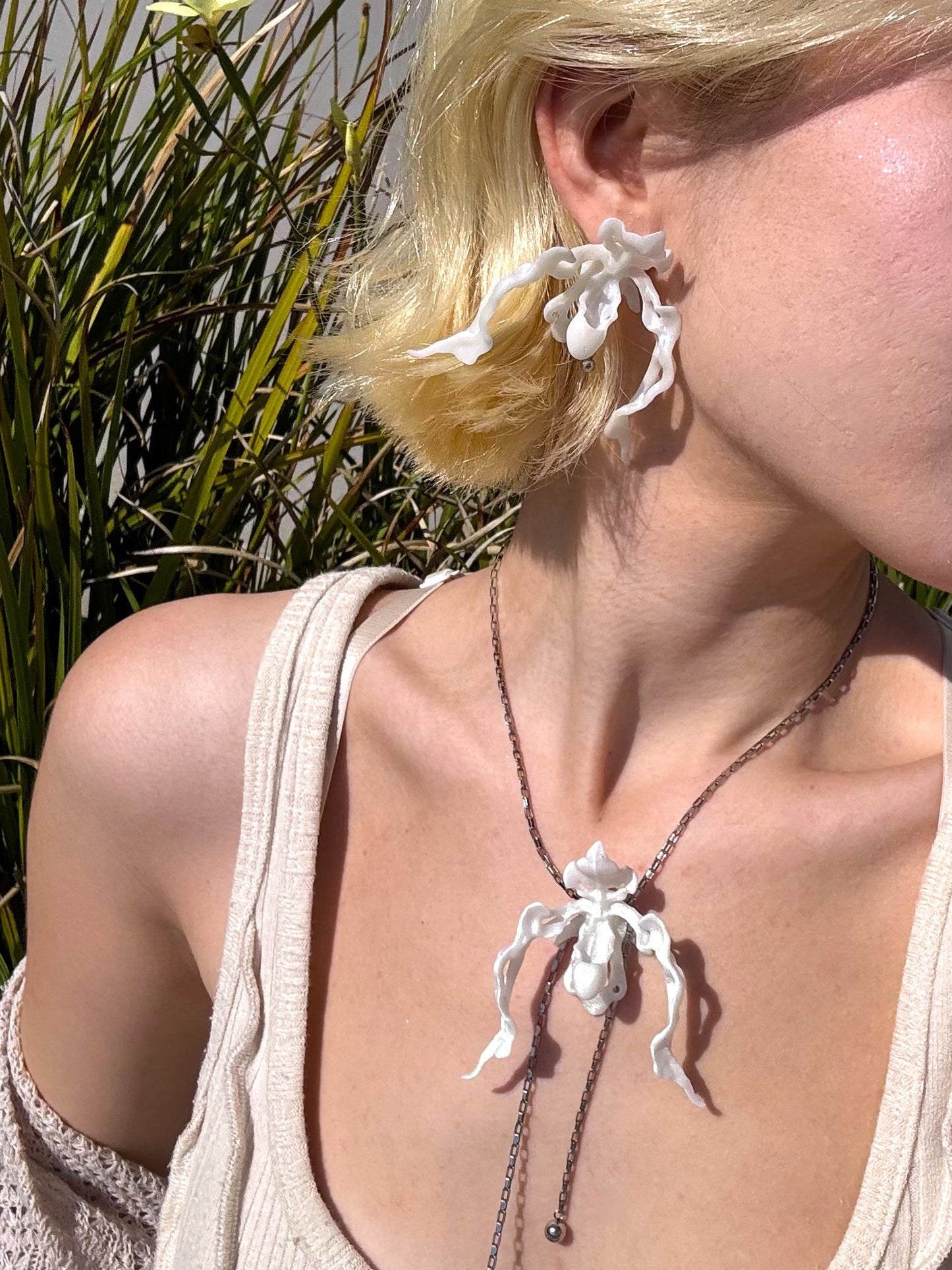 Lady’s Slipper Orchid Necklace