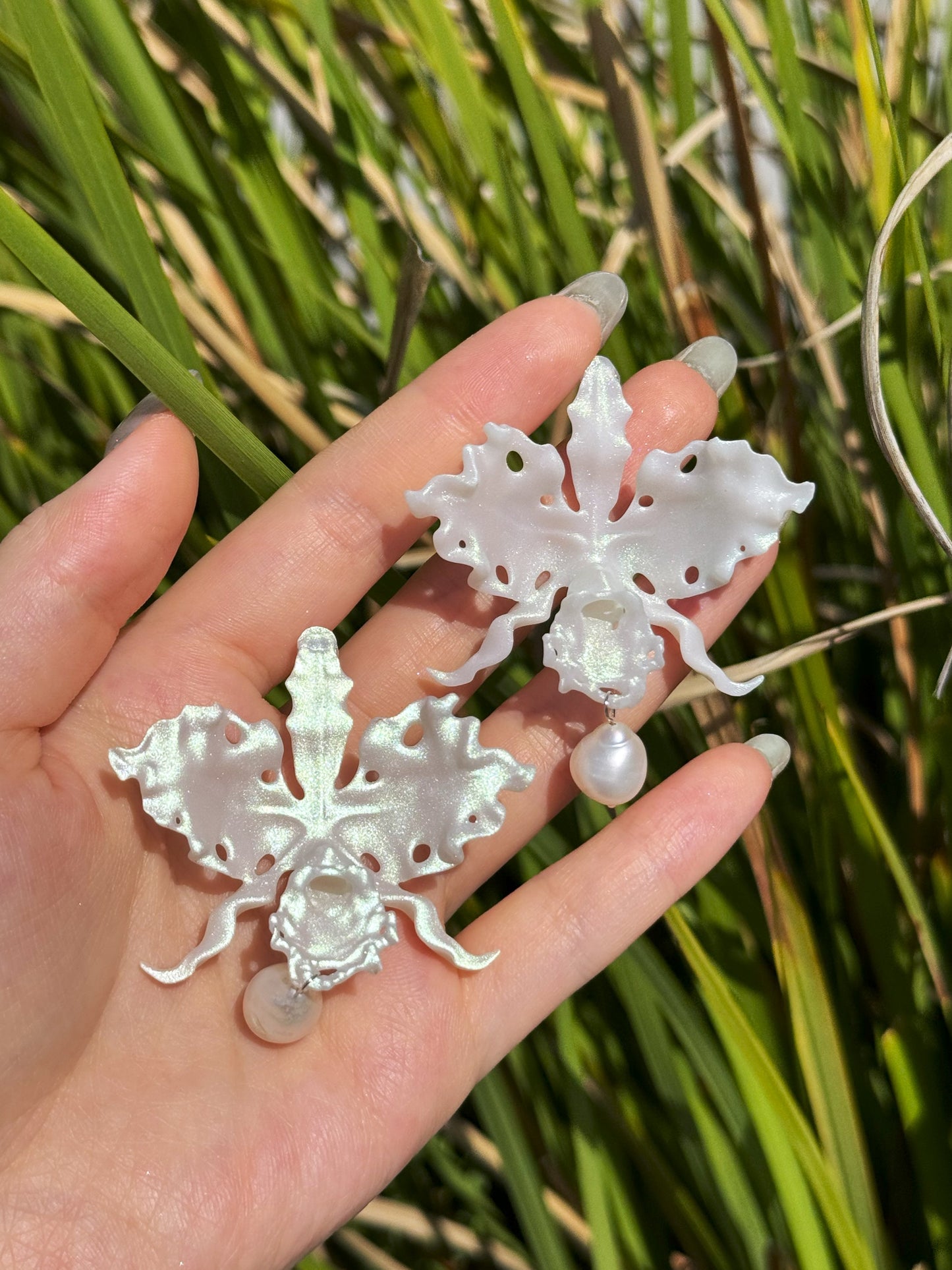 Cattleya Orchid Earrings
