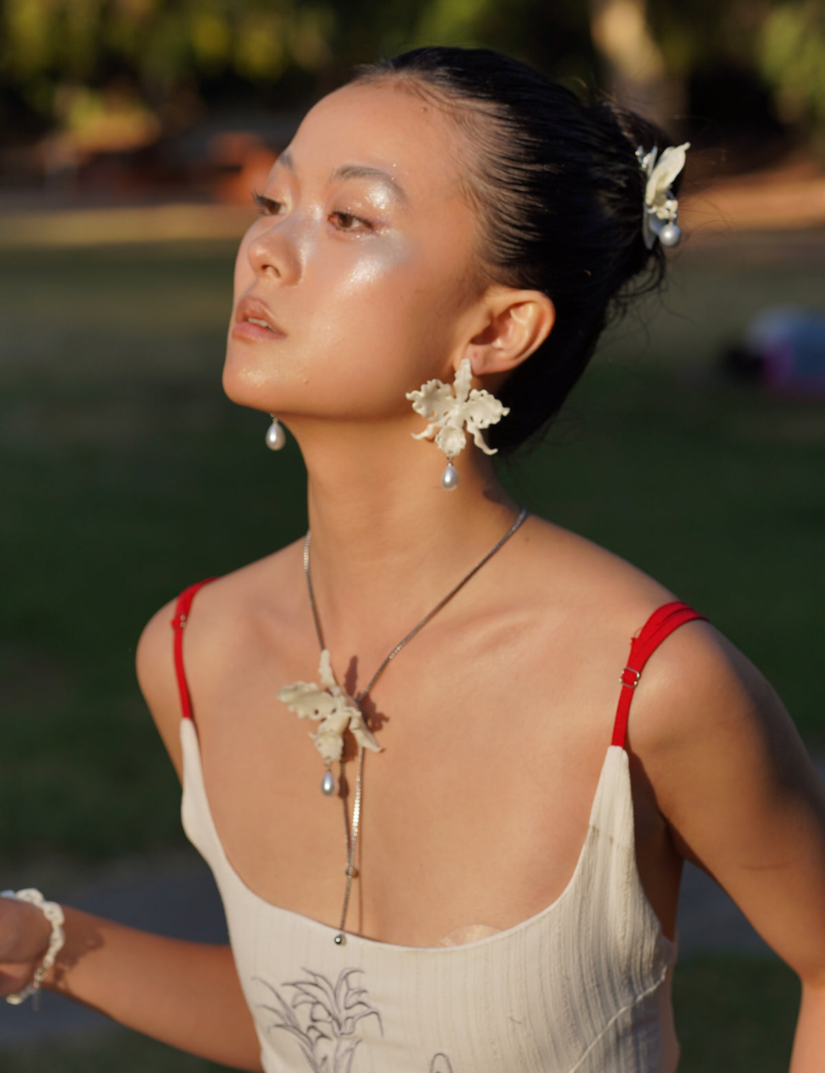 Cattleya Orchid Necklace