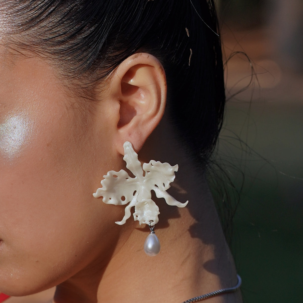 Cattleya Orchid Earrings
