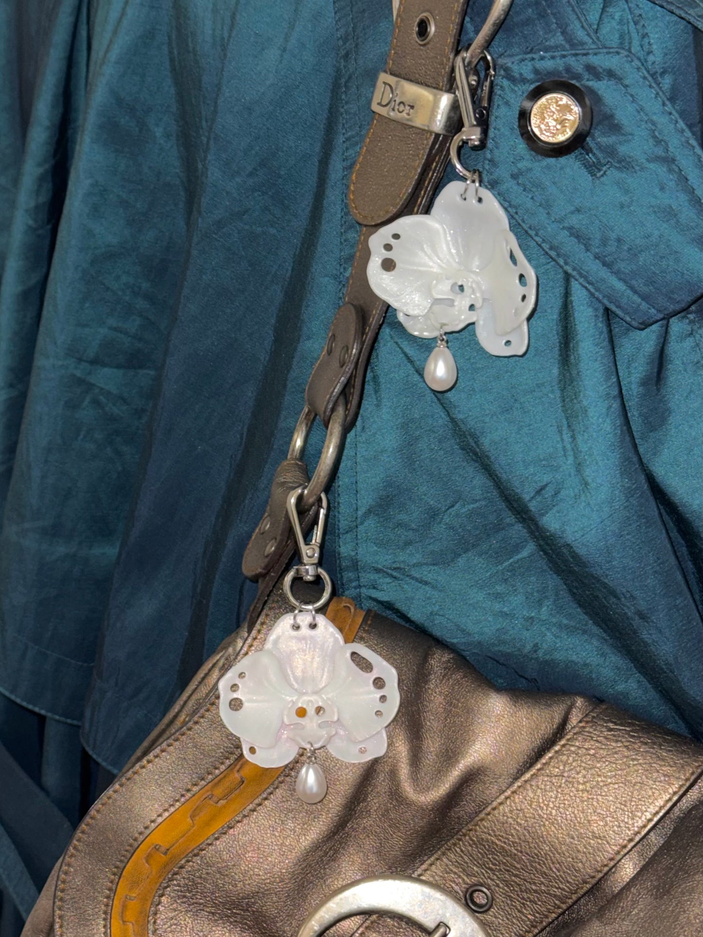 Butterfly Orchid Bag Charm